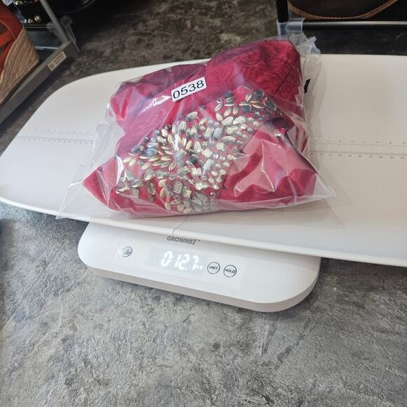 Anthropologie Moulinette Soeurs Toulouse Dress Red Gems Short Cocktail Size 10 - Picture 7 of 7